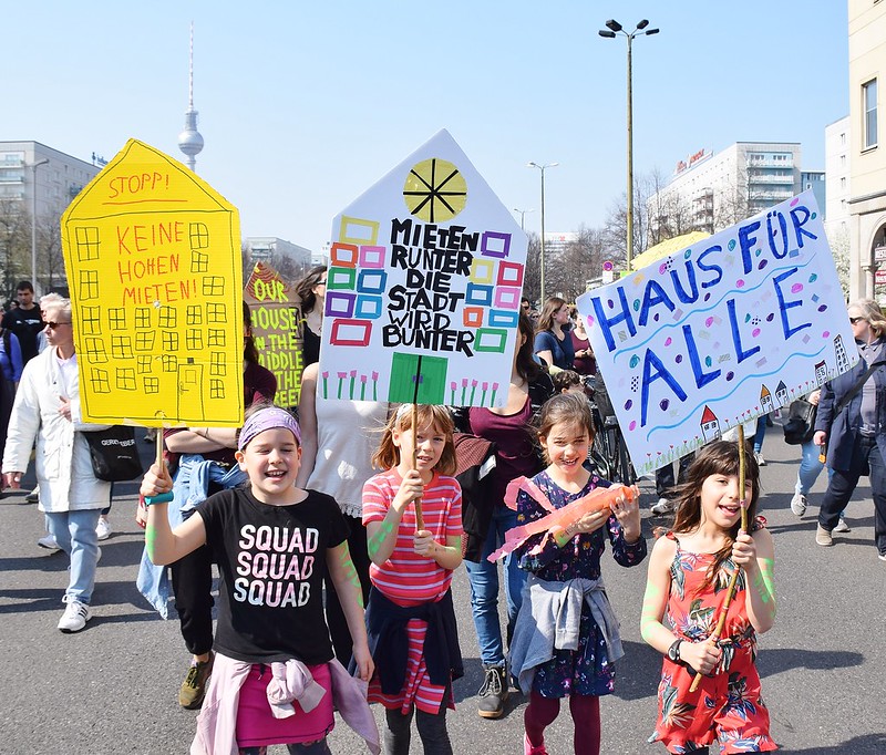 One of the big demonstrations for tenant’s rights and housing as a human right, April 2019, in Berlin. Source: Uwe Hiksch